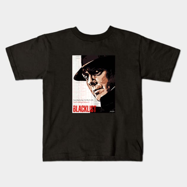 Red Reddington Fan art Poster Kids T-Shirt by IamValkyrie